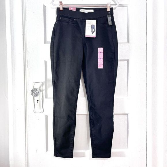 Levi's Signature Jeans Women 27 x 28 Black Pull-On Skinny High Rise Stretch NEW - Picture 13 of 13